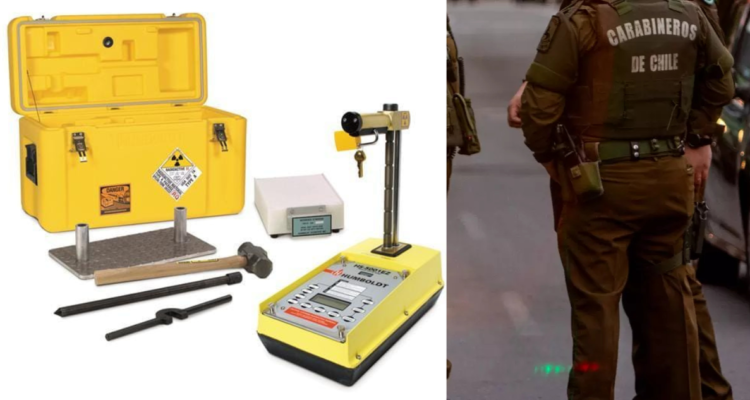 Sujetos roban densímetro nuclear desde vehículo en Cabrero: altamente peligroso si es mal manipulado