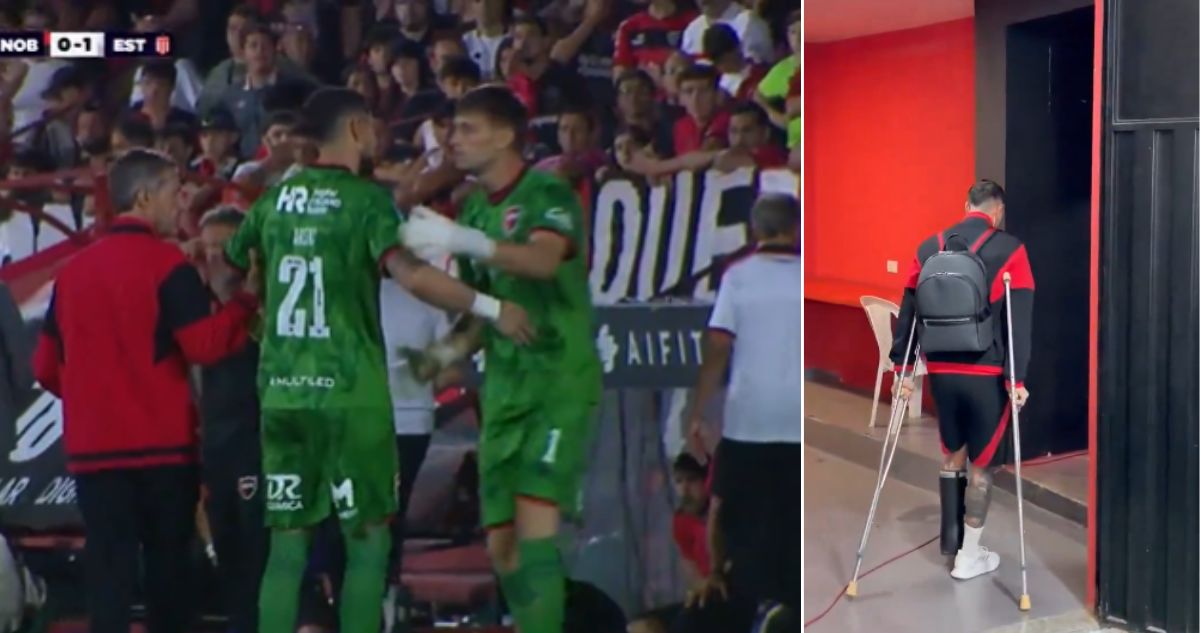 Gabriel Arias se lesiona y los hinchas de su propio equipo, Newells, lo llenan de pifias
