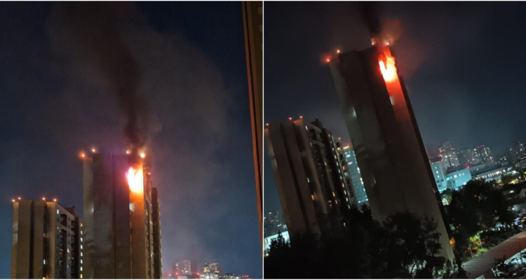 Cientos de personas evacúan edificio de Estación Central tras incendio en el piso 14