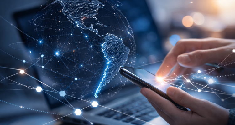 Ilustración sobre liderazgo de Internet de Chile