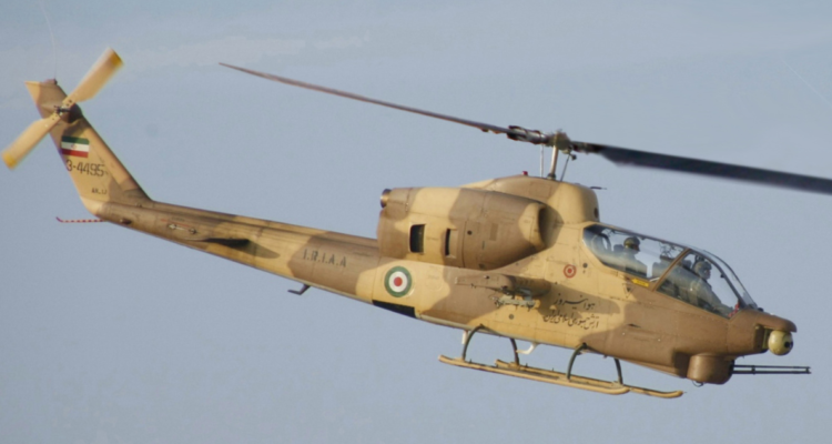 Imagen de contexto de un helicóptero militar iraní