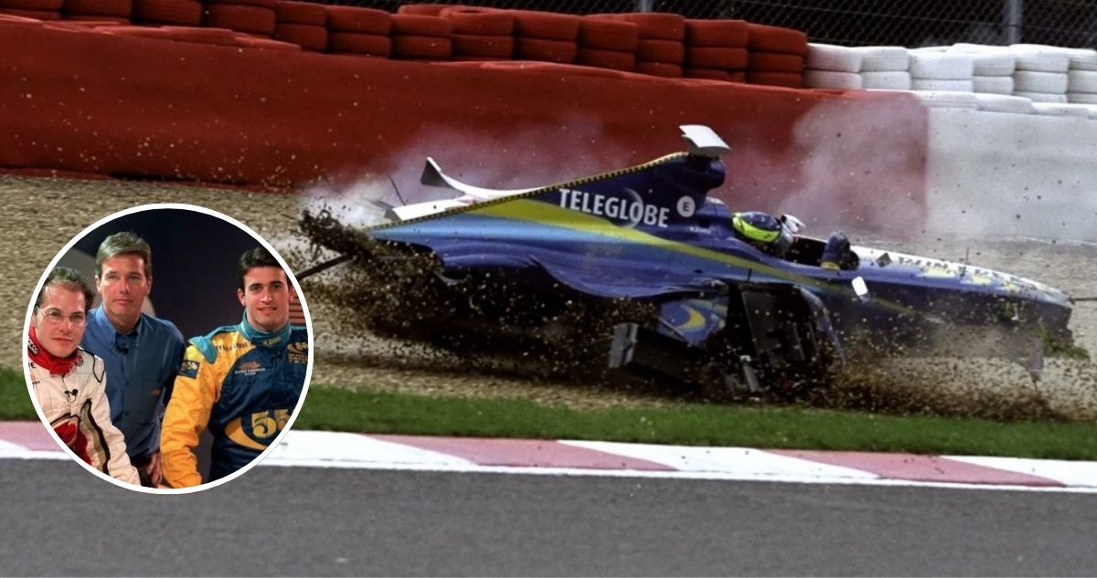 Jacques Villeneuve y Ricardo Zonta en accidente de Fórmula 1 foto de contexto