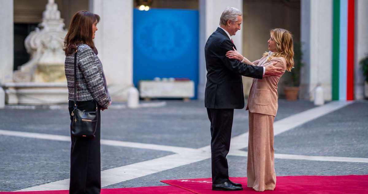 José Antonio Kast se reunió con Giorgia Meloni en Roma | Crédito: Oficina del Presidente Electo (OPE)
