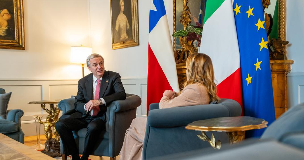José Antonio Kast se reunió con Giorgia Meloni en Roma | Crédito: Oficina del Presidente Electo (OPE)