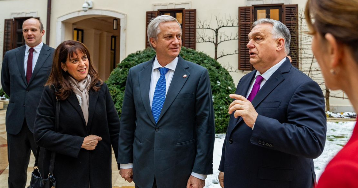 Kast se reunió con presidente y primer ministro de Hungría | Crédito: Oficina del Presidente Electo (OPE)
