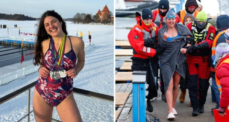 Kyarha Carpo hizo historia en las gélidas aguas de Lituania.