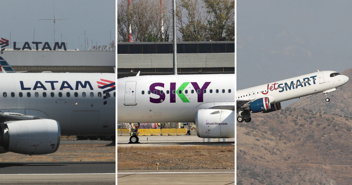 Las aerolíneas que tuvieron más tasa de reclamos en Chile durante 2025, y también las más puntuales