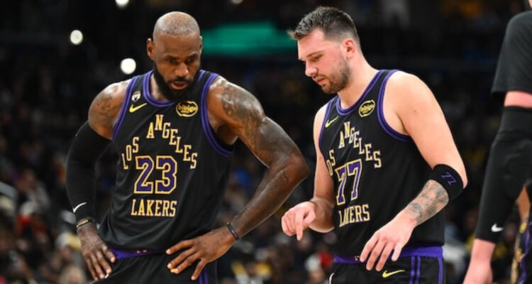 LeBron James y Luka Doncic en duelo de LA Lakers