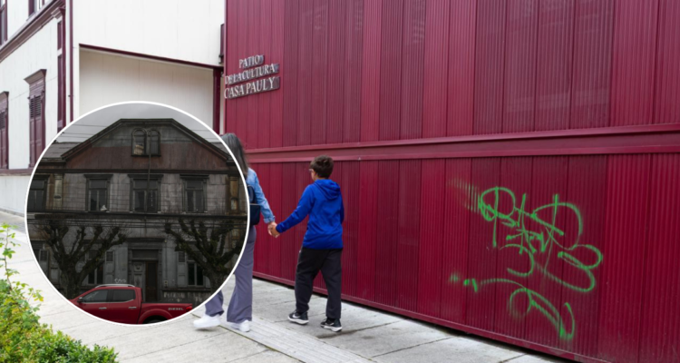 Municipio de Puerto Montt presentará querella por rayado en muro perimetral del monumento Casa Pauly