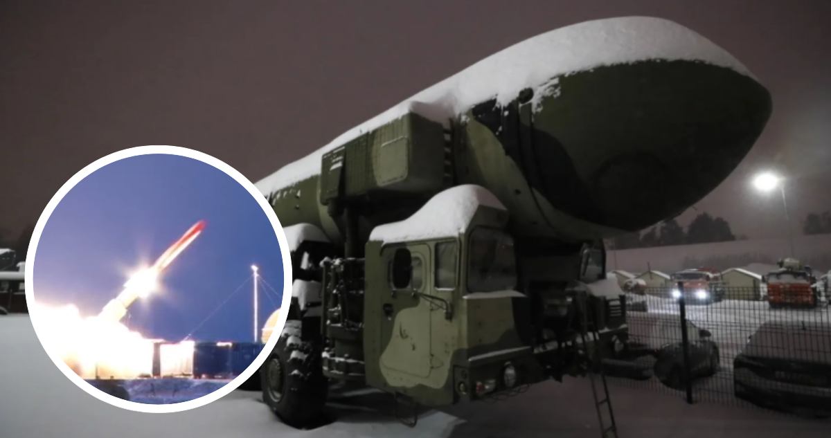 Foto de contexto de Vehículo de lanzamiento de misiles balísticos estratégicos rusos en Moscú