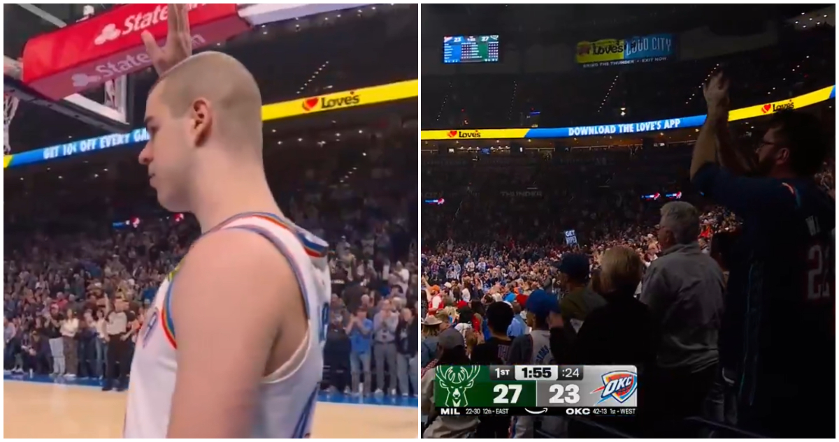 Nikola Topic debutando en NBA con Oklahoma City Thunder