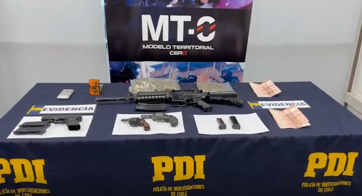 Detienen a hombre con gran cantidad de drogas y armas en Lo Barnechea