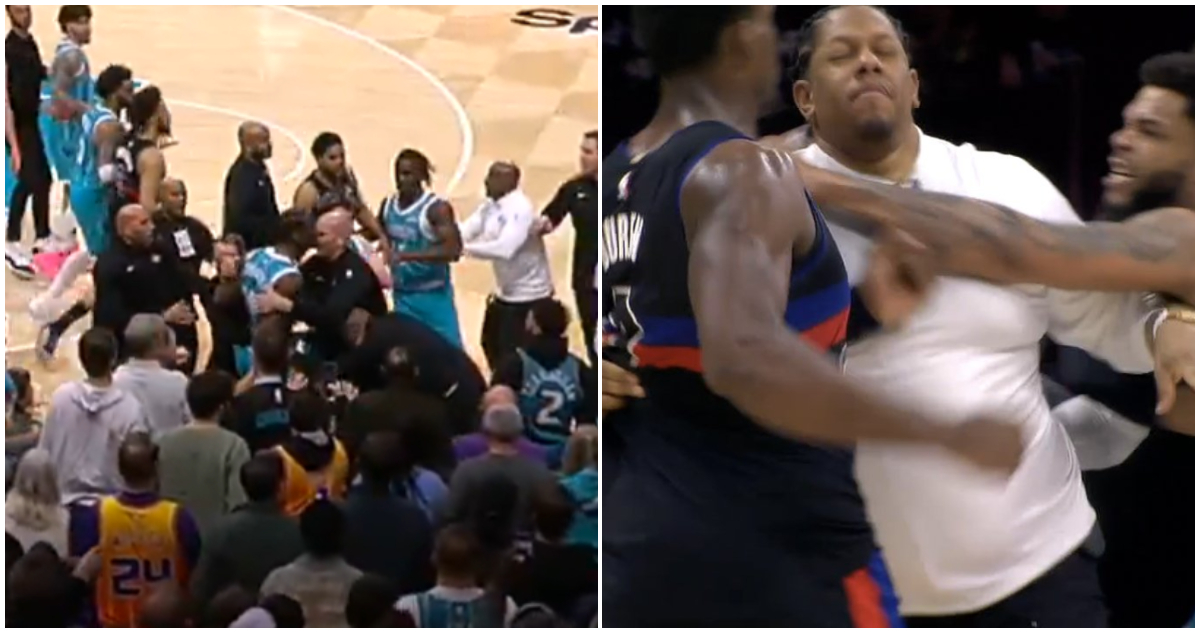 Pelea entre Hornets y Pistons en NBA