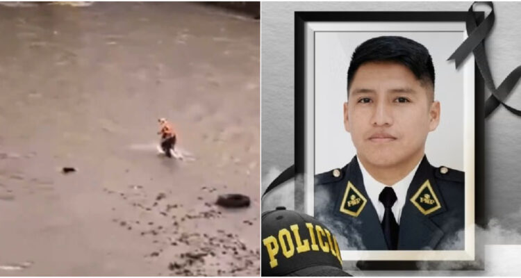 Hallan el cuerpo sin vida del policía que intentó salvar a un perro atrapado en un río en Perú