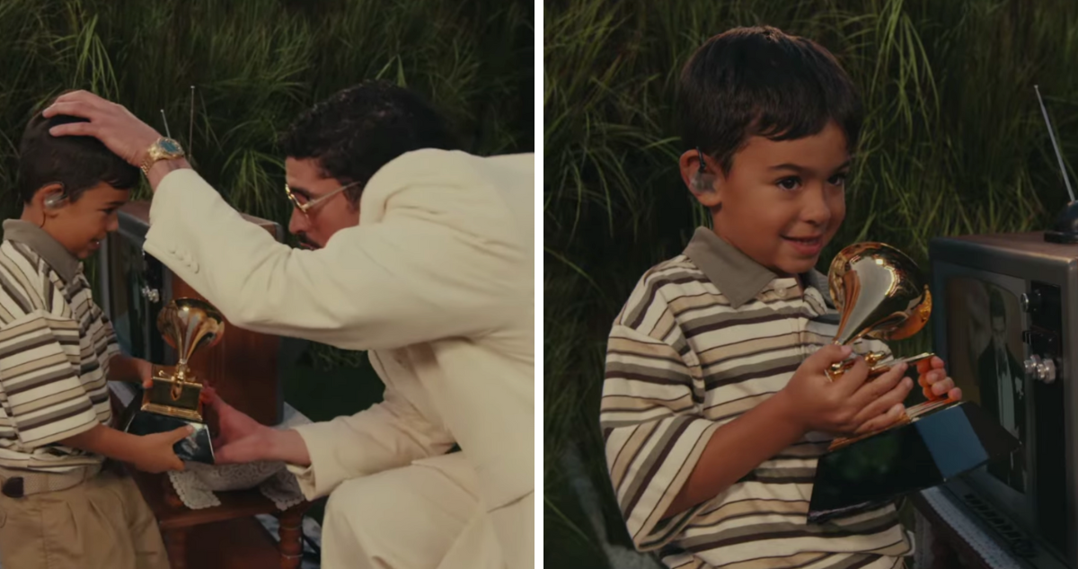 Quién es el niño al que Bad Bunny le entregó su Grammy en su show del Super Bowl y a quién representa