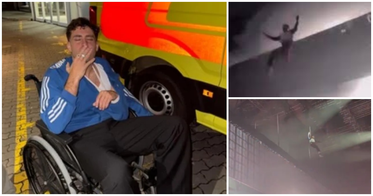 Rapero Delaossa cae desde 20 metros en concierto: se dislocó hombro y siguió el show