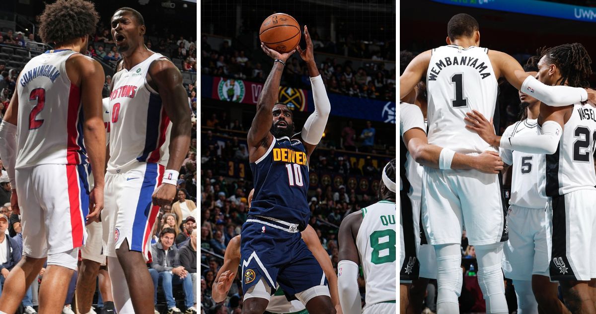 Pistons ganaron a Thunder, Nuggets a Celtics y Spurs siguen en racha en la NBA.