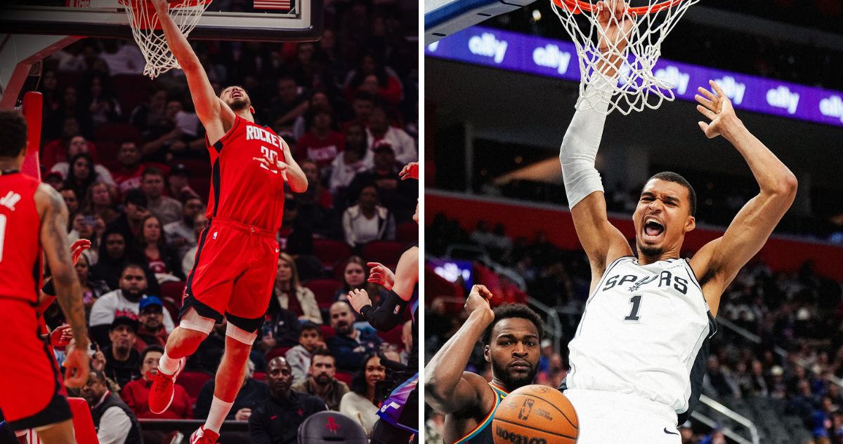 Rockets y Spurs celebraron en noche de NBA.