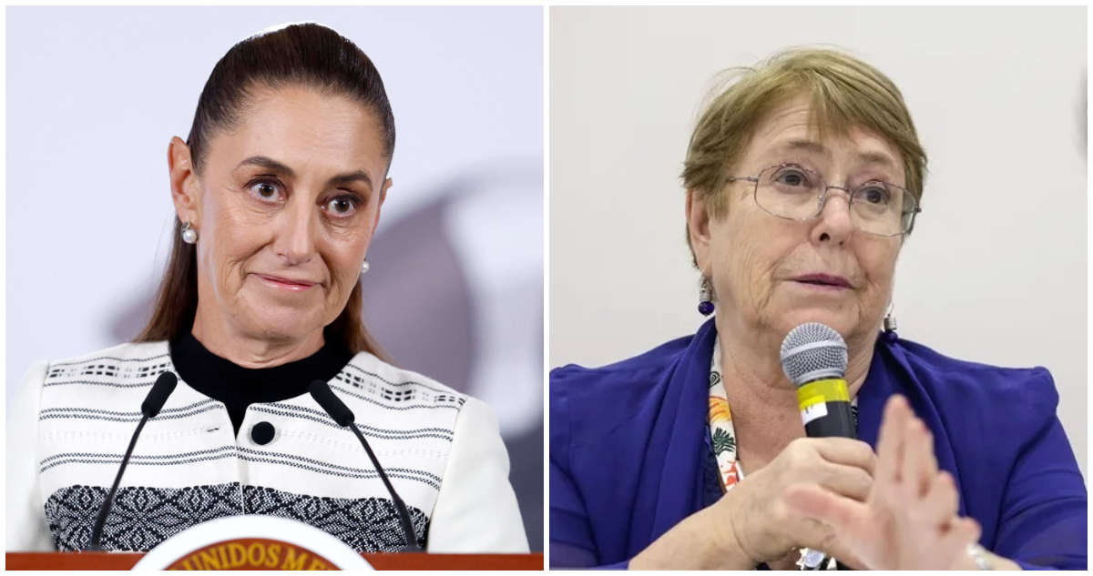 La presidenta de México, Claudia Sheinbaum, y la exmandataria chilena Michelle Bachelet