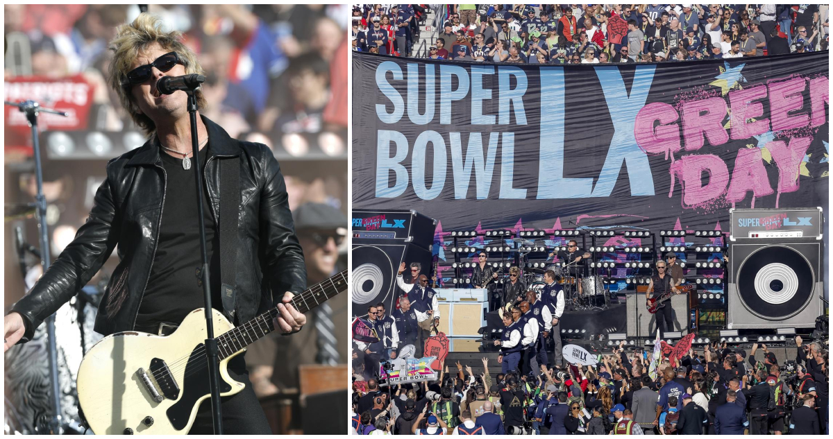 Sin censura y sin cortes: revisa el show completo de Green Day en el Super Bowl 2026