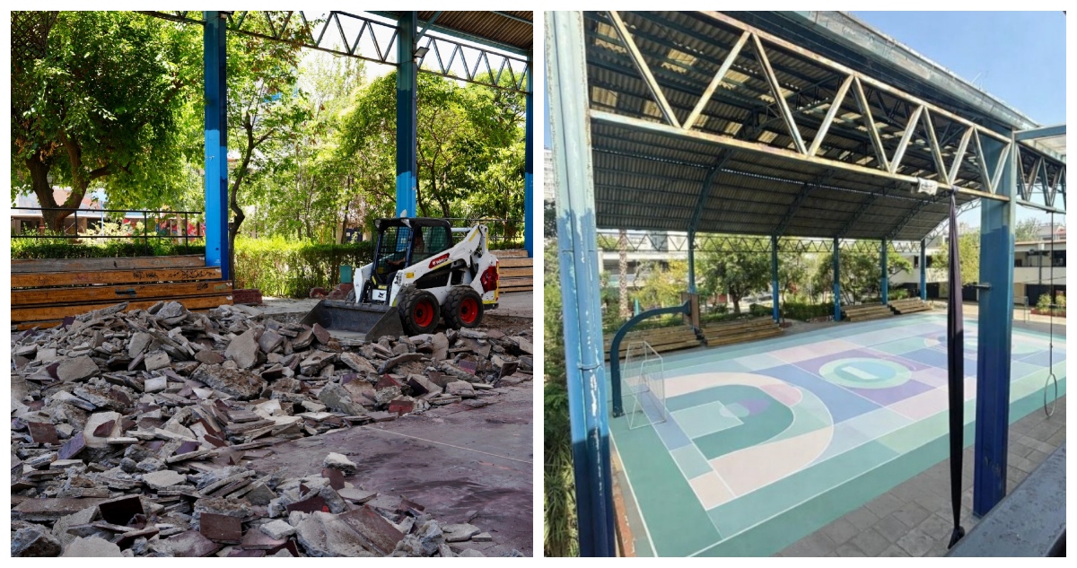 SLEP Santiago Centro invierte $700 millones en obras de infraestructuras y en multicanchas en colegios