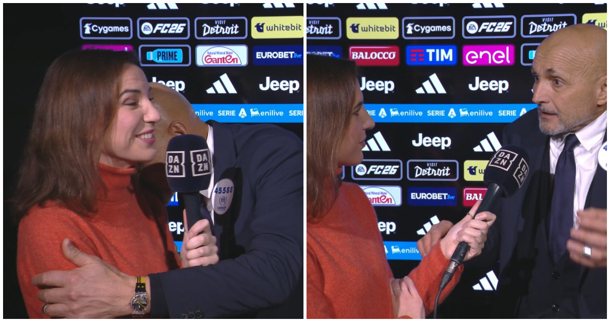 Spalletti besa a periodista tras duelo de la Juventus