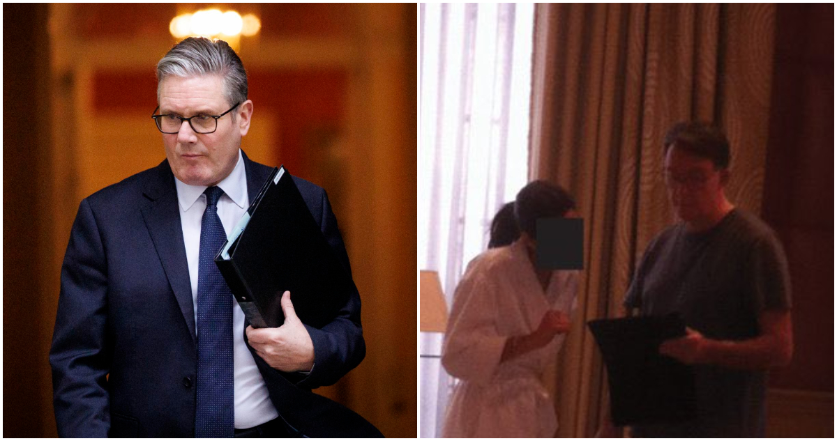 El PM de Reino Unido, Keir Starmer | Imagen de Peter Mandelson revelada por el Depto de Justicia de EEUU