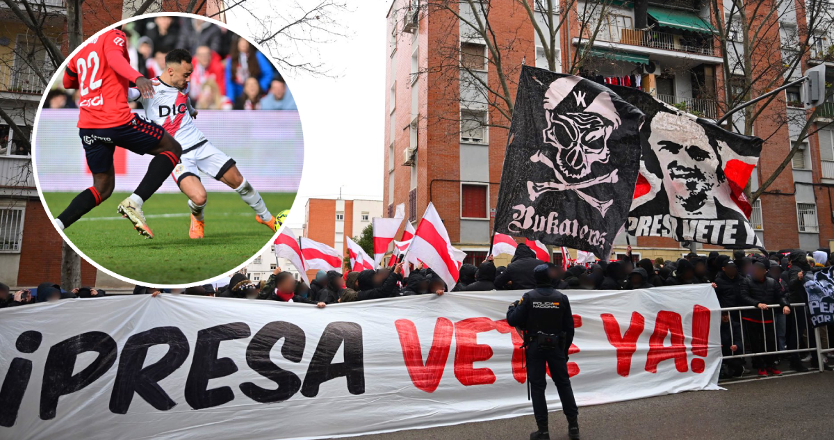 Hinchas del Rayo Vallecano se manifiestan
