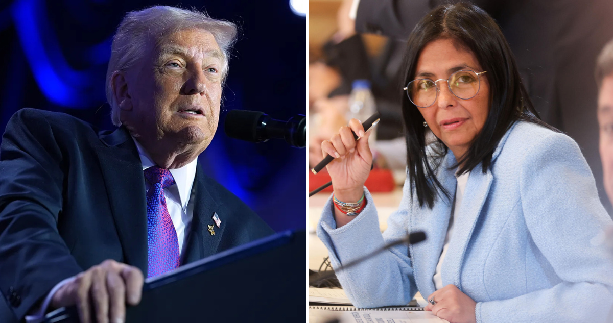 Donald Trump y Delcy Rodríguez