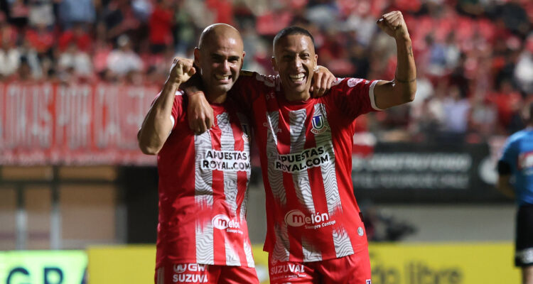 Unión La Calera celebra gol ante Audax en Liga de Primera 2026