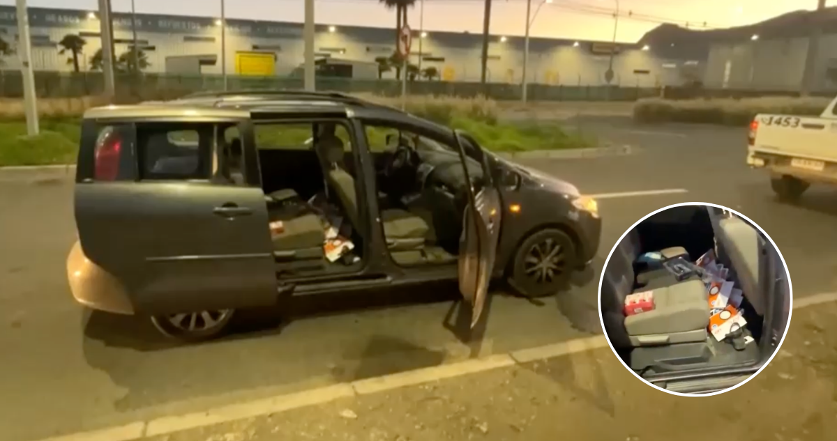 Reportan hallazgo de vehículo abandonado en Renca: se presume que fue utilizado en delitos