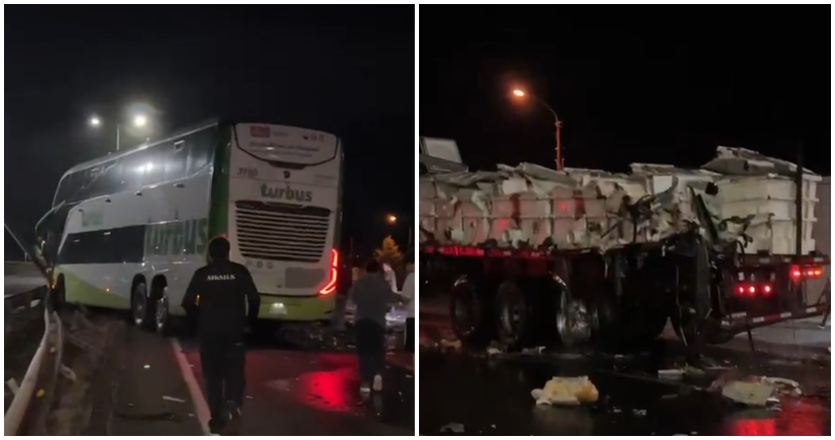 Víctimas fatales de choque de bus con camión en La Araucanía