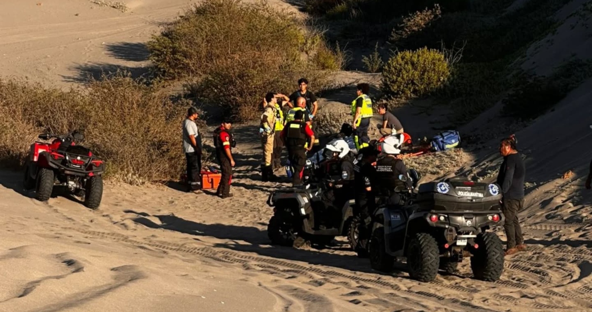 Volcamiento de cuatrimoto deja un muerto y una mujer gravemente herida