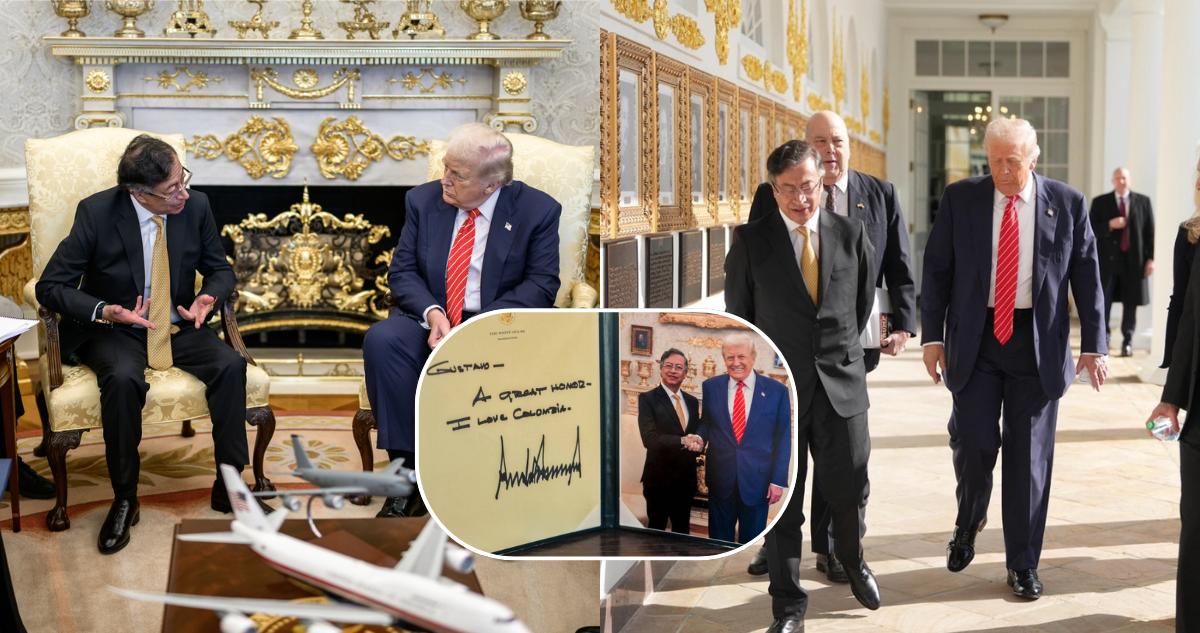 Con regalos y centrada en el narcotráfico: la positiva reunión de Petro y Trump en la Casa Blanca