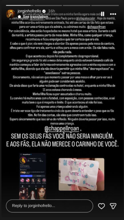 Jorginho Frello en Instagram