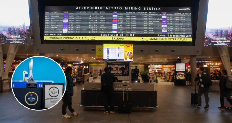 Aeropuerto de Santiago es premiado como el más puntual del mundo durante el 2025