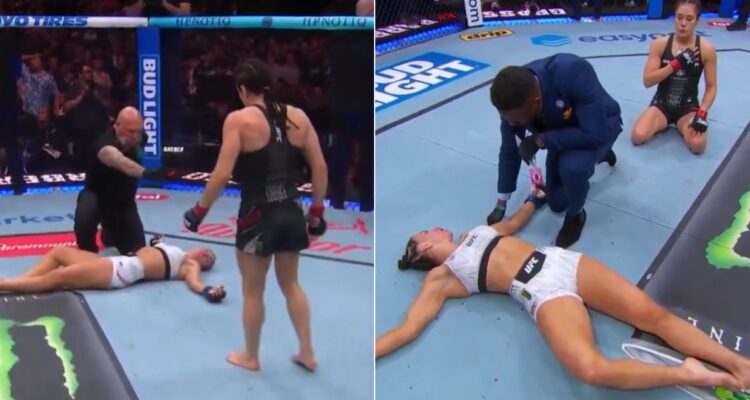 Alexa Grasso y su impactante KO a rival: terminó rezando arrodillada por ella