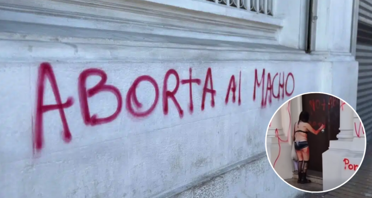 Detienen a dos mujeres por realizar rayados en Catedral de Antofagasta en manifestación del 8M