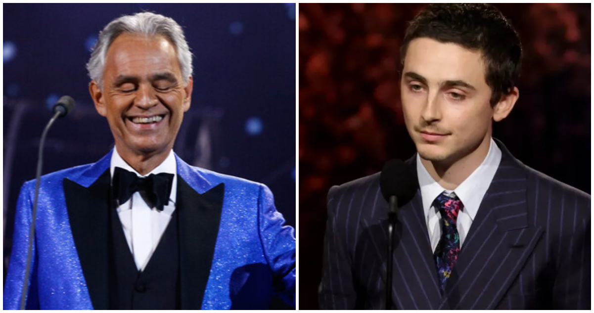 Andrea Bocelli responde a Timothée Chalamet “Me encantaría recibirlo en mis conciertos”