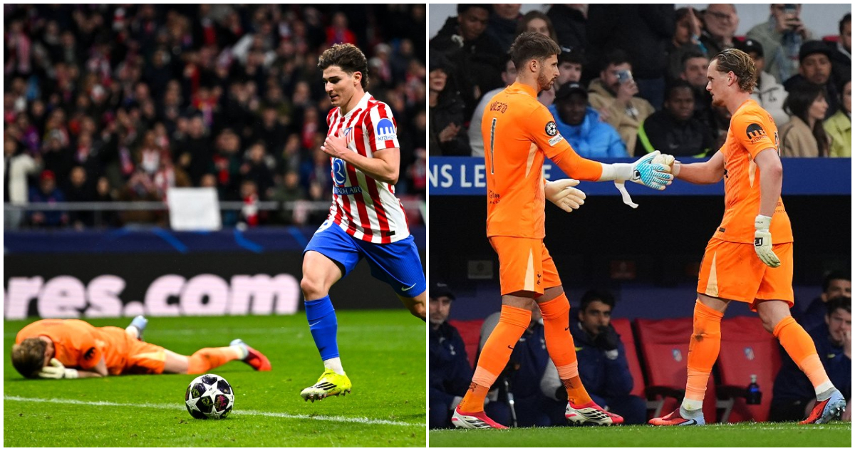Antonín Kinsky portero del Tottenham en duelo ante Atlético de Madrid por Champions