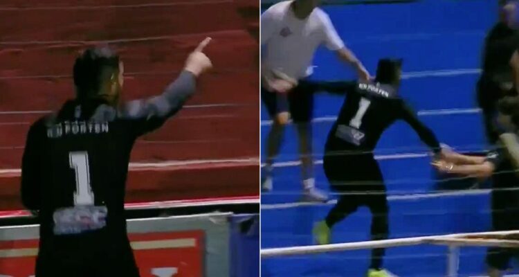 Arquero pelea fútbol Uruguay