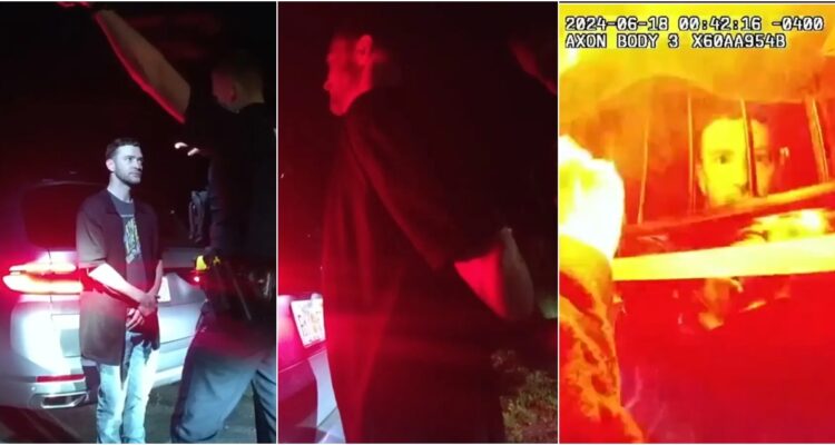 Publican video del arresto de Justin Timberlake por conducir en estado de ebriedad