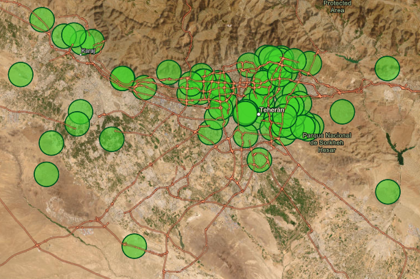 Bombardeos en Teherán al 1 de marzo.
