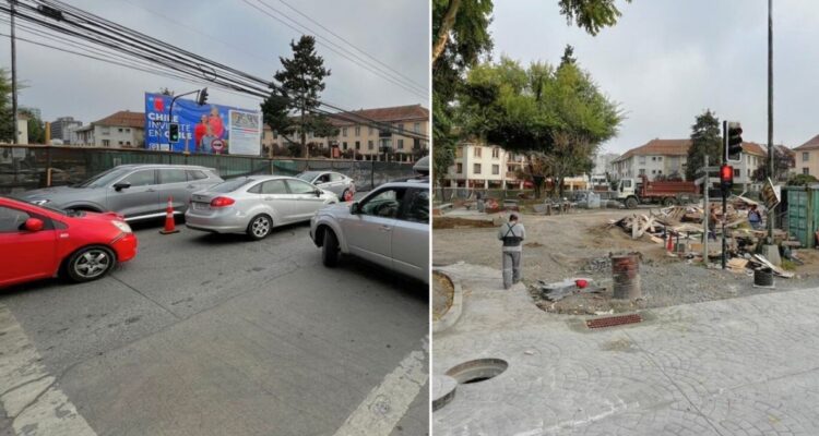 Avenida Chacabuco congestión por obras en Plaza Perú