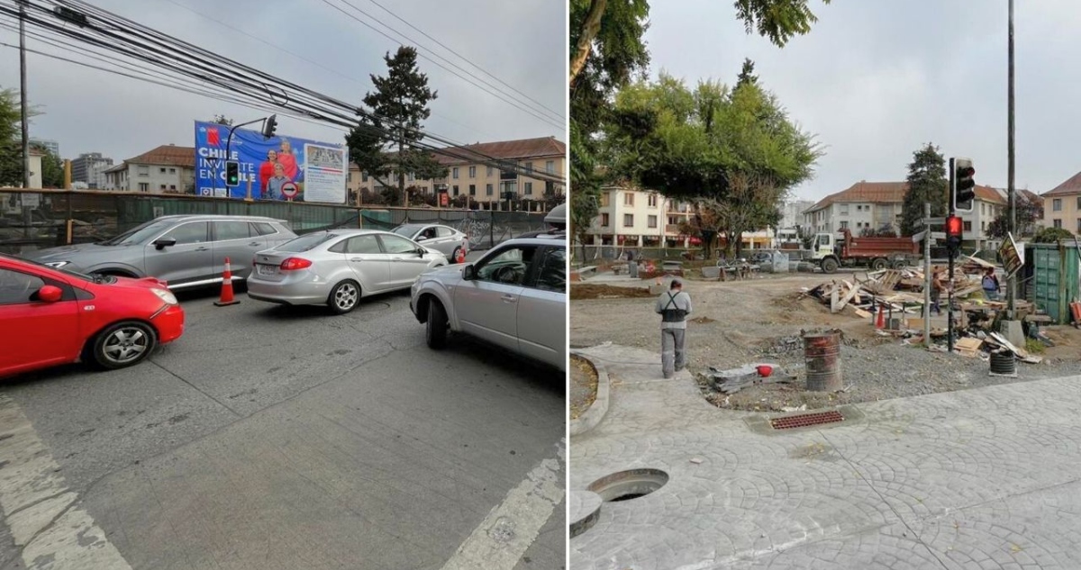 Avenida Chacabuco congestión por obras en Plaza Perú
