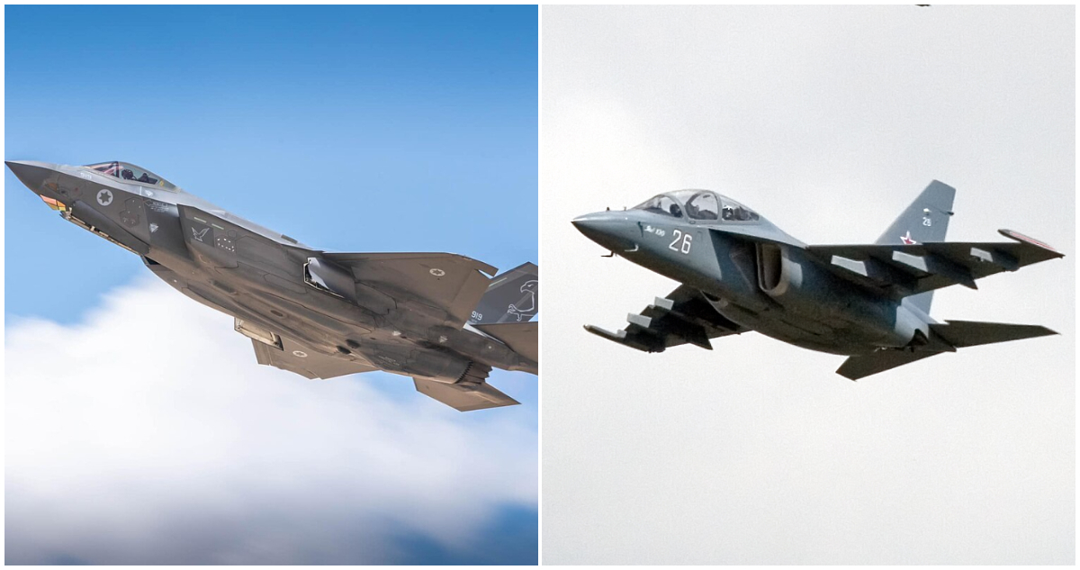 Imágenes de contexto de un F-35 y un Yak-130