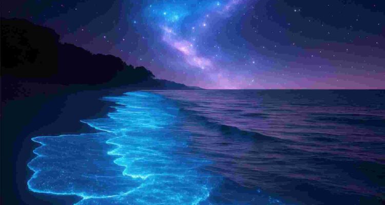 ¿Por qué el océano brilla de noche?: Experto explica curioso fenómeno en el norte del país