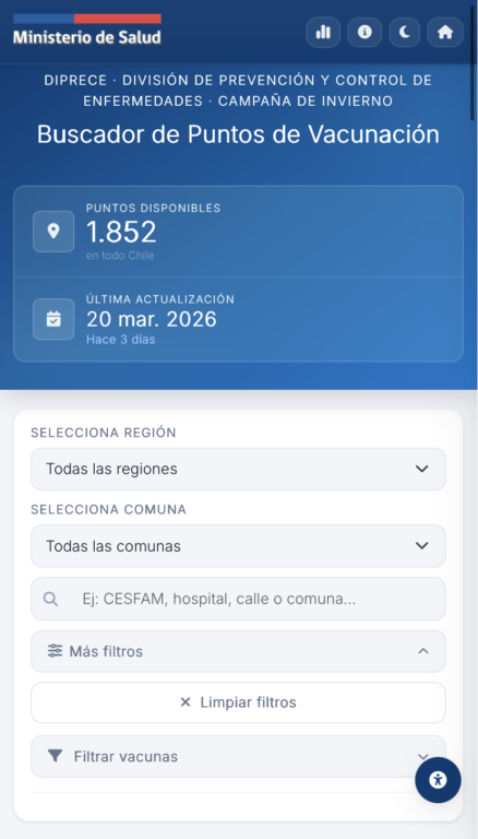 Buscador de vacunatorios