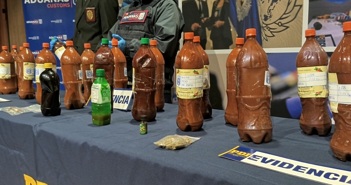 Botellas de ayahuasca