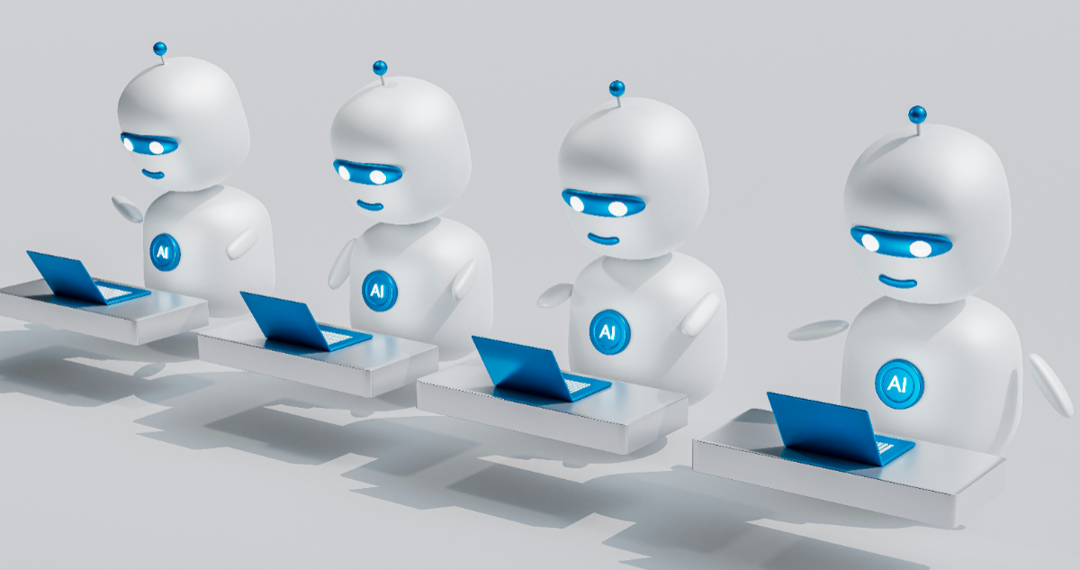 Ilustración de los bots navegando en internet